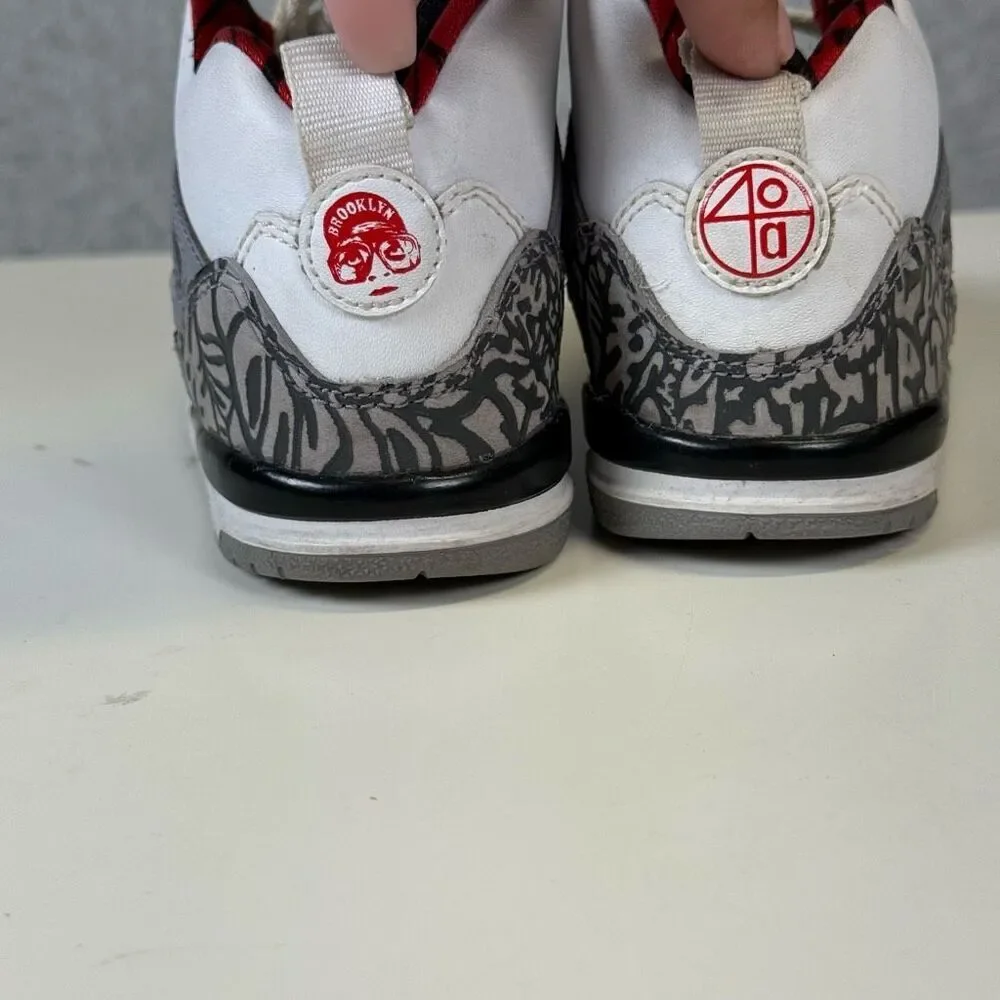 Nike Air Jordan Spizike BT White Black Red Sneakers 317701 122 Toddler Size 8c